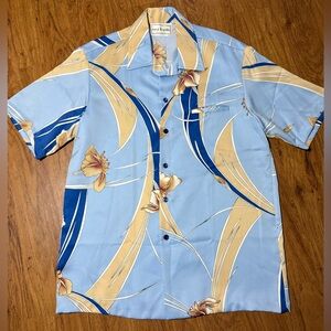 Vintage 70’s Mark Raysten Malihini Floral Aloha Shirt Mens L Rayon Hawaiian